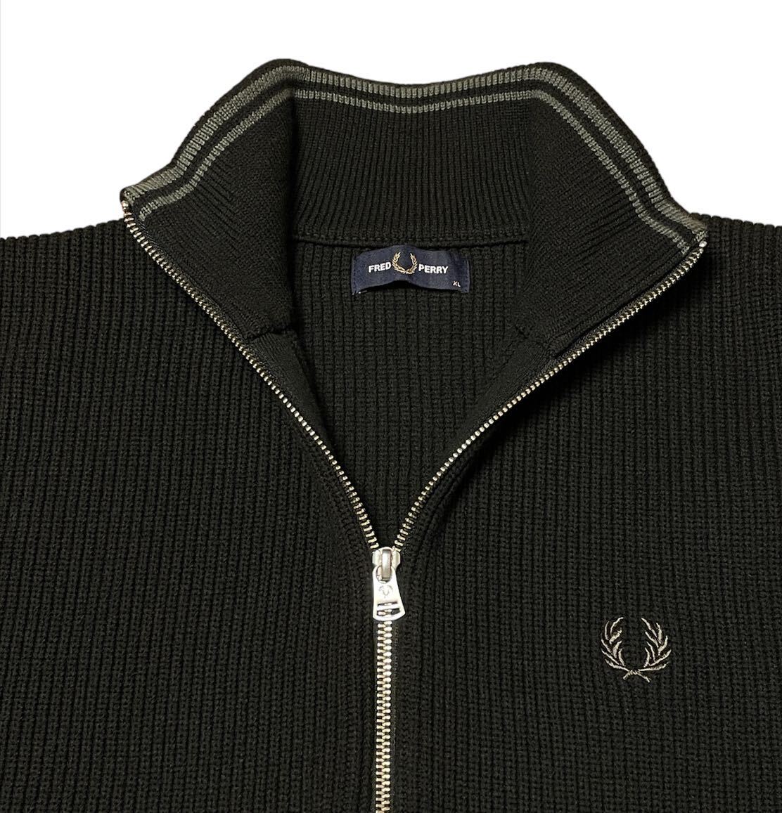 FRED PERRY × BEAMS 別注 ドライバーズニット XL フレッドペリー ビームス ニット セーター カーディガン イギリス ポロシャツ 英国_画像5