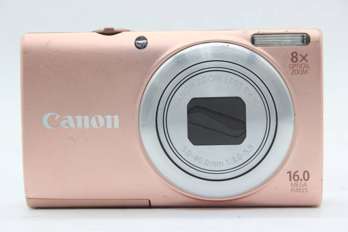 【返品保証】 キャノン Canon PowerShot A4000 IS ピンク 8x バッテリー付き コンパクトデジタルカメラ s9079_画像2