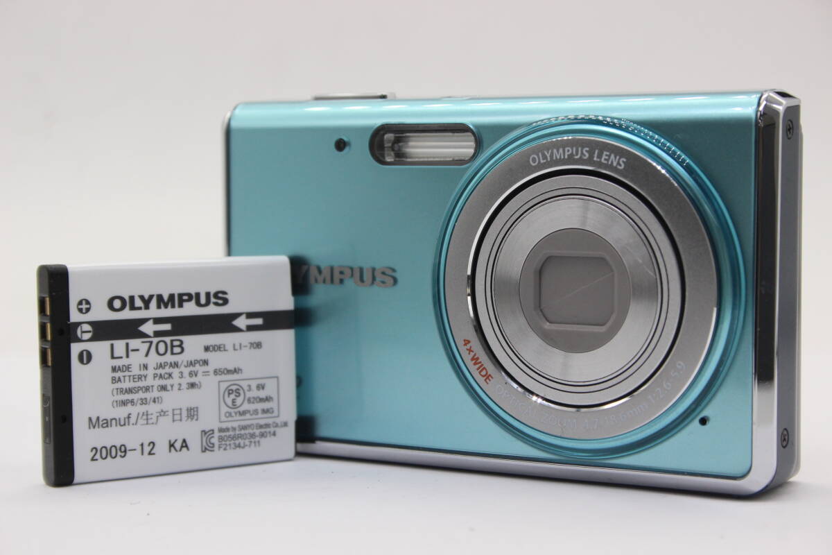【返品保証】 オリンパス Olympus FE-4020 ブルー 4x Wide バッテリー付き コンパクトデジタルカメラ s8806_画像1