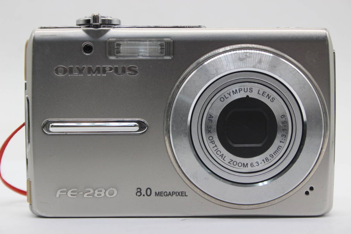 【返品保証】 オリンパス Olympus FE-280 AF 3x バッテリー付き コンパクトデジタルカメラ s8818_画像2