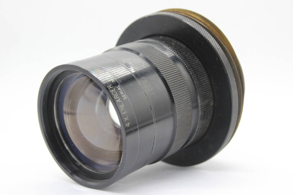 【訳あり品】 4X Enlarger Lens 4 F4 The Perkin-Elmer Corp Norwalk Conn 大判レンズ s9268_画像1