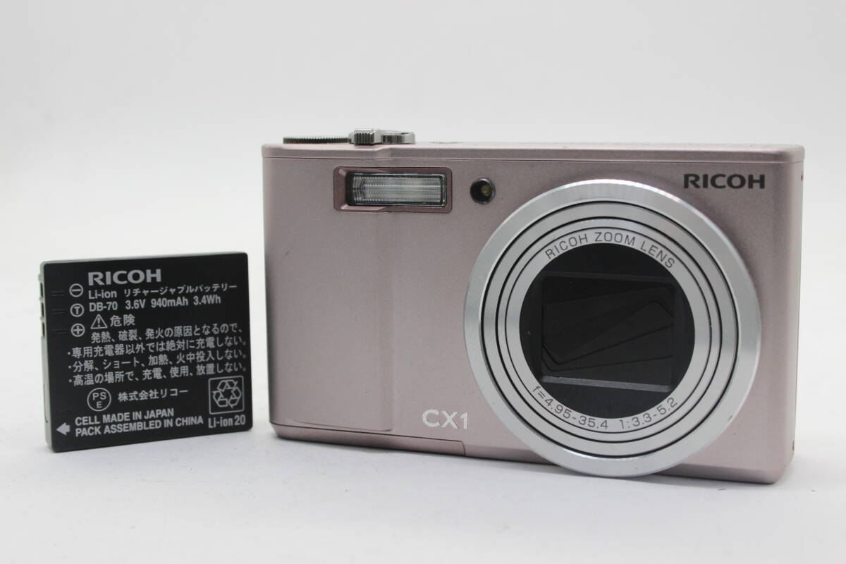 【返品保証】 リコー Ricoh CX1 ピンク 7.1x バッテリー付き コンパクトデジタルカメラ s9429_画像1