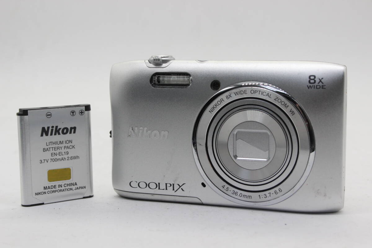 【返品保証】 ニコン Nikon Coolpix S3600 8x バッテリー付き コンパクトデジタルカメラ s9449_画像1