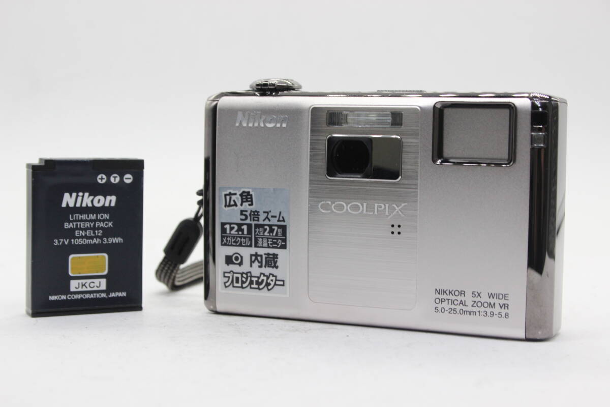 【美品 返品保証】 ニコン Nikon Coolpix S1000pj 5x バッテリー付き コンパクトデジタルカメラ s9458_画像1