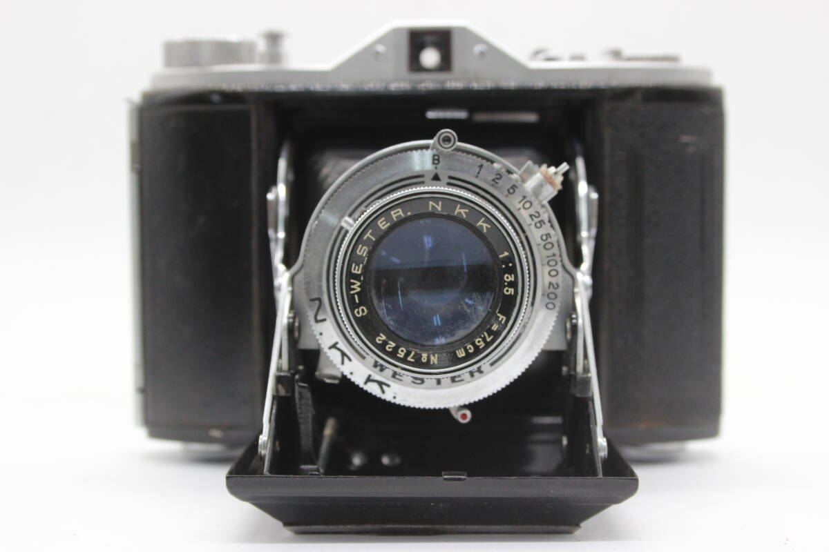 【訳あり品】 Wester Six S-Weater NKK 7.5cm F3.5 ケース付き 蛇腹カメラ s9644_画像2