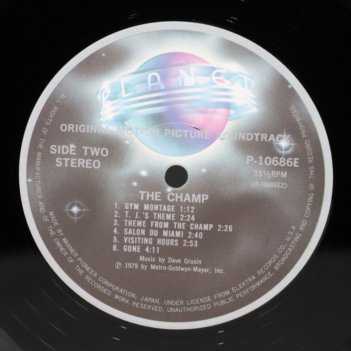 【宙】LPレコード 「THE CHAMP」オリジナルサウンドトラック盤 8KTK12.44.6.C_画像6