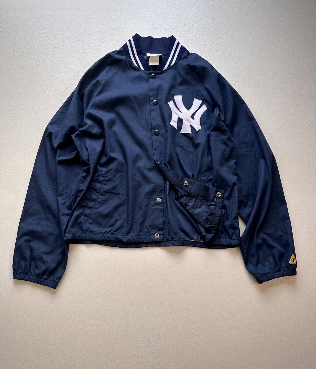 80s90s USA製 MAJESTIC MLB STADIUM JACKET マジェスティック ニューヨークヤンキース スタジアムジャケット オフィシャル ビンテージ_画像10