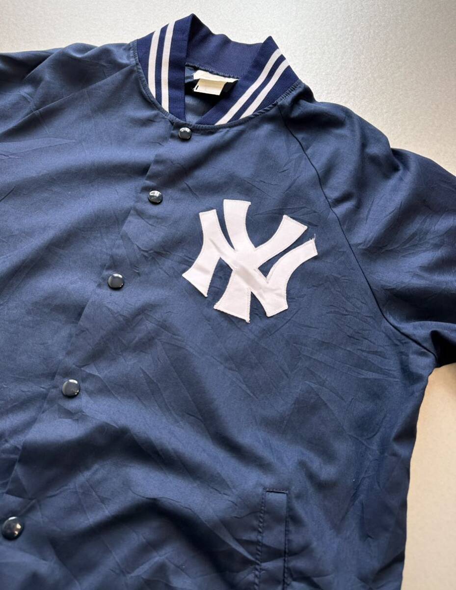 80s90s USA製 MAJESTIC MLB STADIUM JACKET マジェスティック ニューヨークヤンキース スタジアムジャケット オフィシャル ビンテージ_画像3