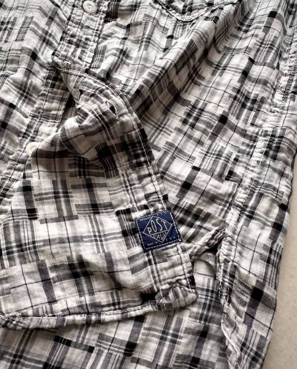 USA製 “ POST O’ ALLS ” MADRAS PATTERN NEW LIGHT SHIRT アメリカ製 ポストオーバーオールズ マドラス ニューライトシャツ オリジナル_画像7