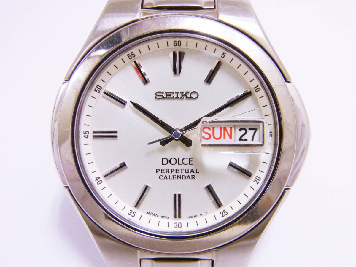 （13）　SEIKO Dolce　セイコー　ドルチェ　パーペチュアルカレンダー　8F33-0030　ジャンク_画像1