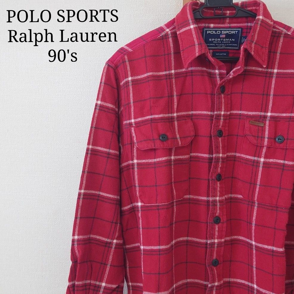 POLOSPORTS Ralph Lauren ポロスポーツ ラルフローレン 赤チェック チェックシャツ ネルシャツ アメカジ