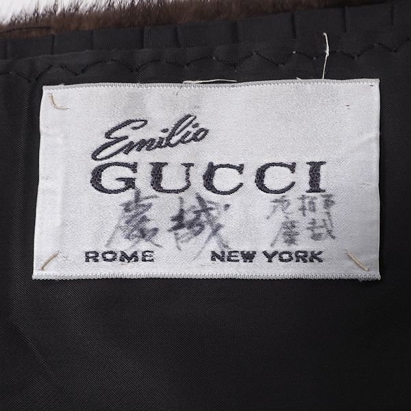 4-ZCF208 Emilio Gucci デミバフミンク ミンクファー 最高級毛皮 ショール 毛質柔らか 艶やか ブラウン レディース_画像6