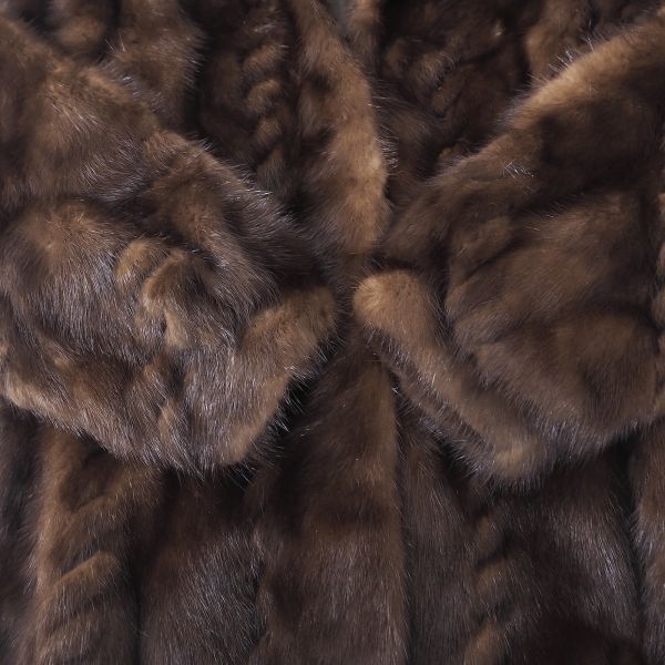【美品】Jaiyo Mink デミバフミンク MINK ミンクファー 最高級毛皮 デザインコート ブラウン レディースの画像6