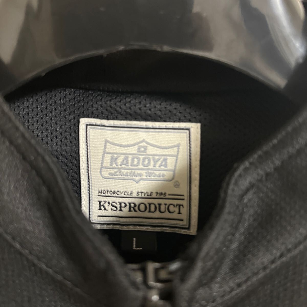 カドヤ KADOYA トンプソン Thompson メッシュジャケット ブラック Lサイズ 美品 ツーリング バイクの画像3