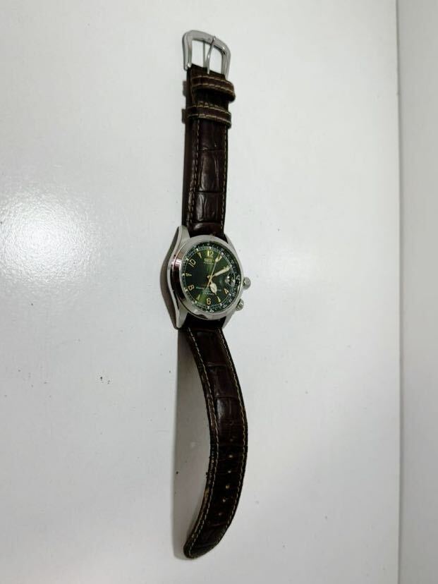 SEIKO セイコー アルピニスト グリーン 4S15-6000 SEIKO ALPINIST 25石 稼働品 自動巻 腕時計 _画像7