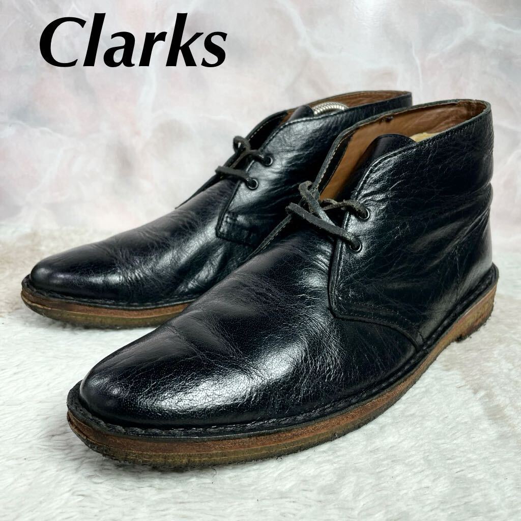 Clarks Clarks ботинки чукка черный US7.5 25.5. соответствует 