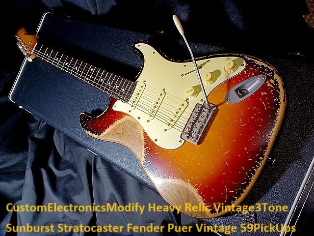 ◇ CustomElectronicsModify Heavy Relic Vintage3Tone Sunburst Stratocaster Fender Puer Vintage 59PickUps ◇_画像1