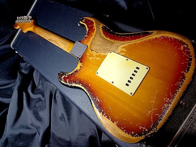 ★ CustomElectronicsModify Heavy Relic Vintage3Tone Sunburst Stratocaster CustomElectronicsModify Fender Puer Vintage 59PickUps_画像5