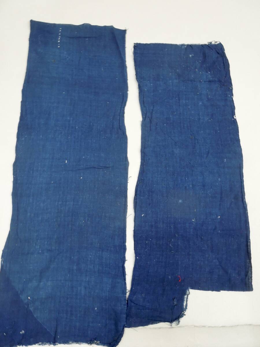 木綿織物 古布 古裂 No95 藍染 解き物 端切れ 色々７種類 アンテーク  リメイク パッチワークの画像7