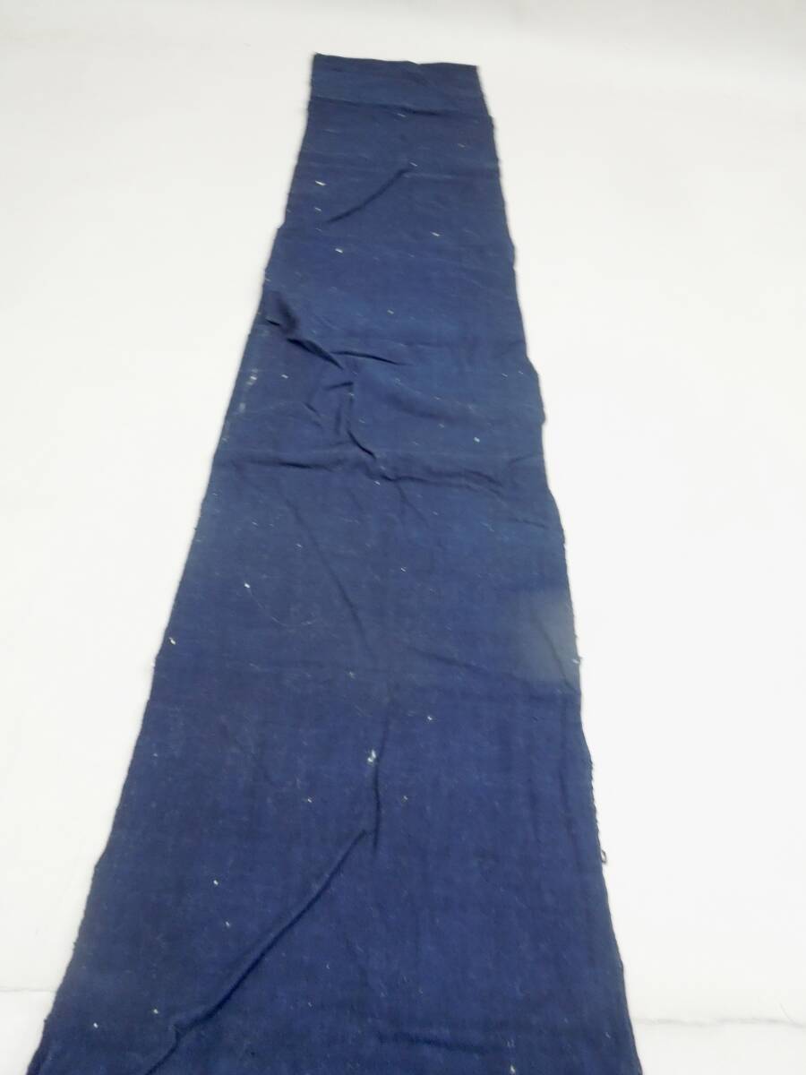 木綿織物 古布 古裂 No152  美品 藍染 布地 巾３２㎝ 長さ370㎝が２枚  解き物 端切れ アンテーク  リメイク パッチワークの画像3