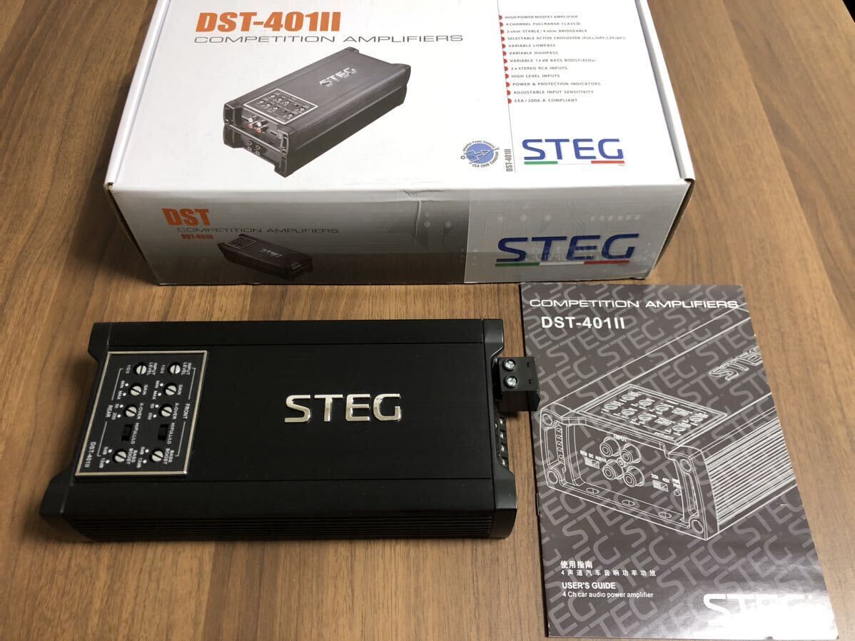 STEG DST401II 4chパワーアンプ ステッグ 正規輸入品 中古 訳あり ジャンク扱いでの画像1
