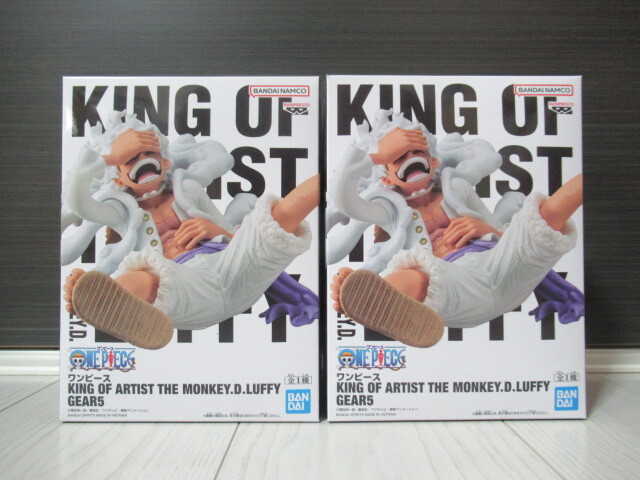 ワンピース KING OF ARTIST THE MONKEY.D.LUFFY GEAR5 モンキー・D・ルフィ ギア5 ニカ フィギュア 2個セットの画像1