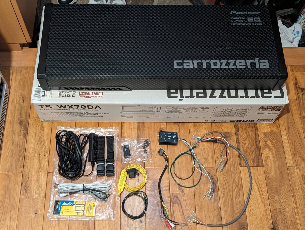 ** Carozzeria TS-WX70DA 16cm×2 Powered Subwoofer operation verification ending Pioneer freebie attaching high low converter (AT-HLC230)**