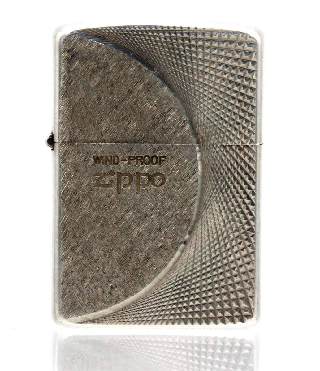 ◆90’S ZIPPO ジッポ 1993年製 WIND PROOF ダイヤカット 太陽 オイルライター シルバー ビンテージ_画像1