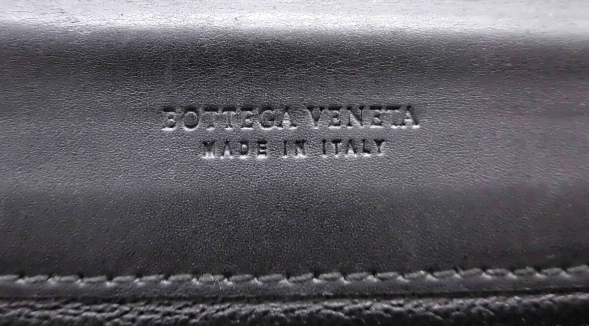 定価9万 BOTTEGA VENETA ボッテガヴェネタ イントレチャート 二つ折り 長財布 黒 156819 V4651 1000の画像6