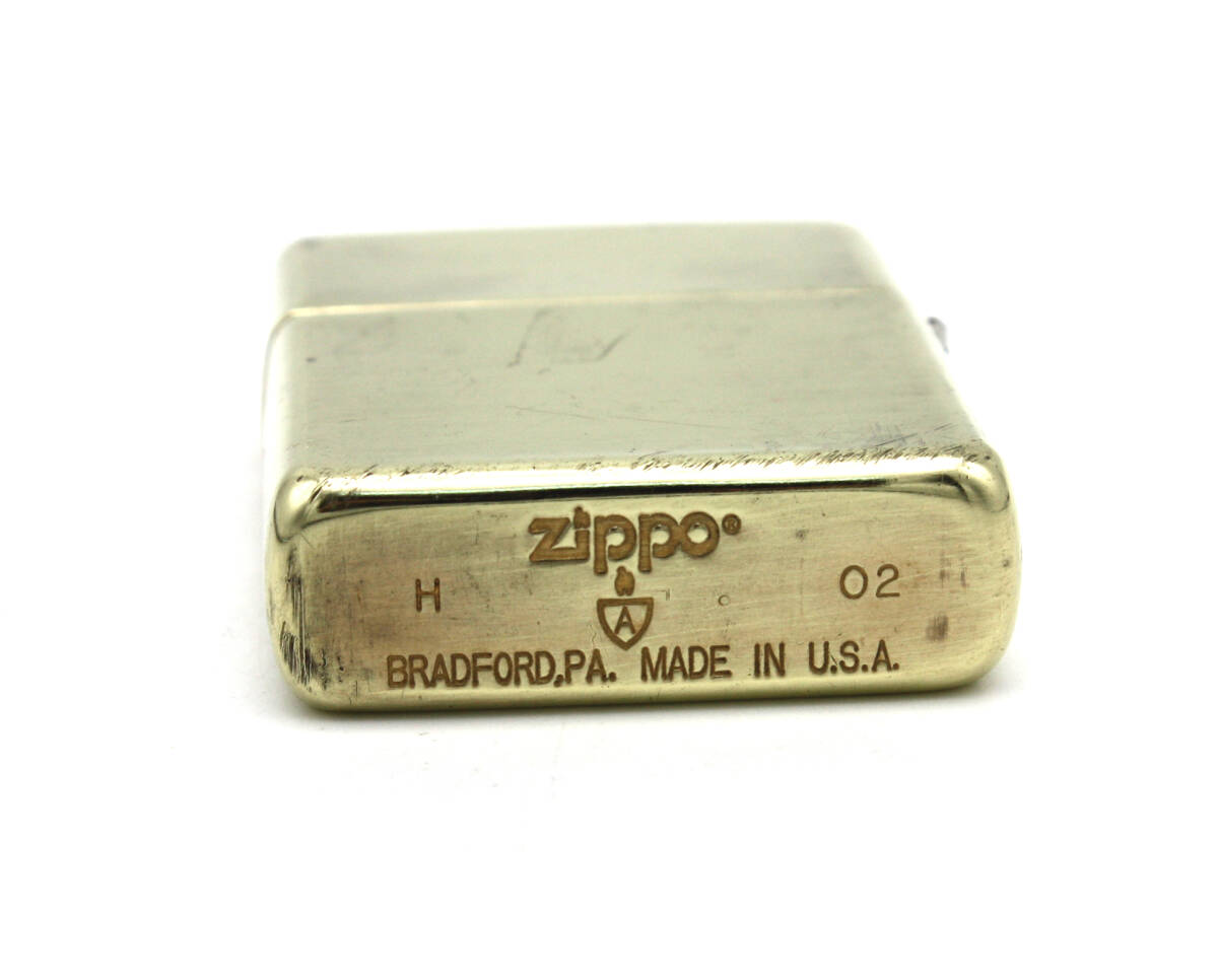 ZIPPO ジッポ ARMOUR アーマーケース ゴールド オイルライター 2002年製の画像4