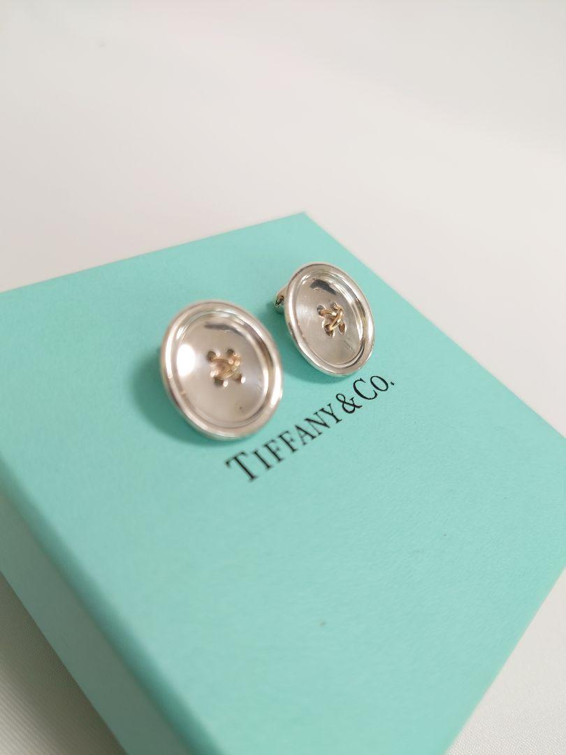 TIFFANY Tiffany Vintage кнопка узор серьги 