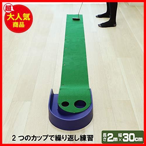 ★ツインパターマット(マット幅225mm)★ ダイヤゴルフ(DAIYA GOLF) パター練習マット リターン機能付きパターマット 滑らかな傾斜の画像2