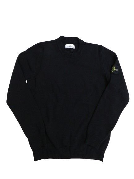 ストーンアイランド クルーネックニット サイズL 7715508A3 ブラック STONE ISLAND 中古品[C124U009]_画像1