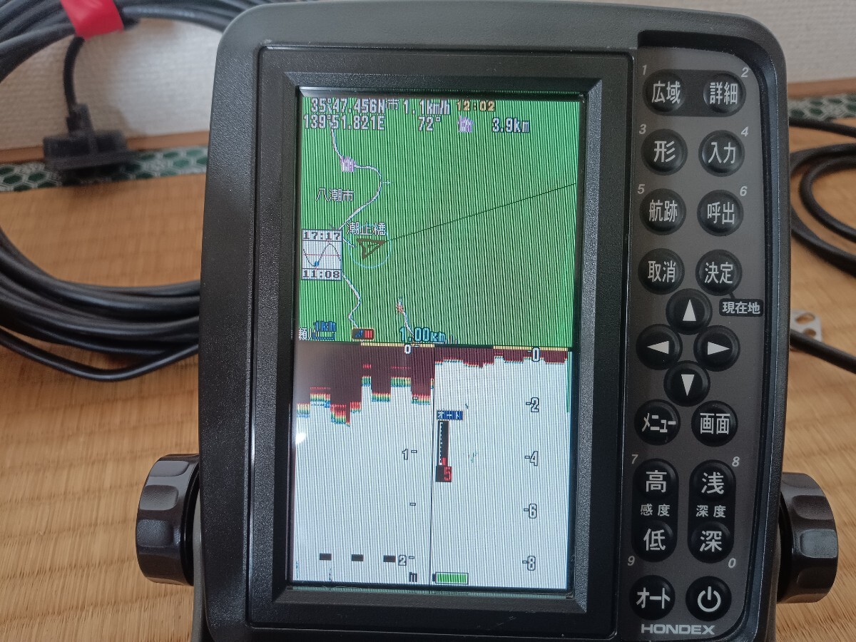 ホンデックス 魚群探知機 PS-611CN オプション電源ケーブル付 HONDEXの画像7