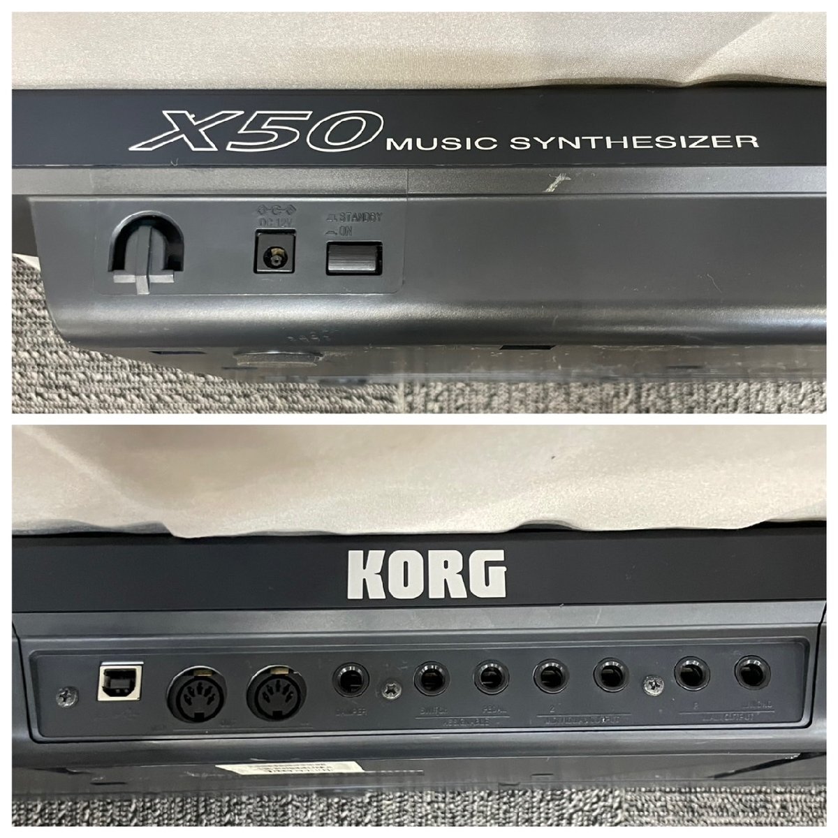 △745 現状品 楽器 シンセサイザー キーボード KORG X50 コルグ 元箱付きの画像8