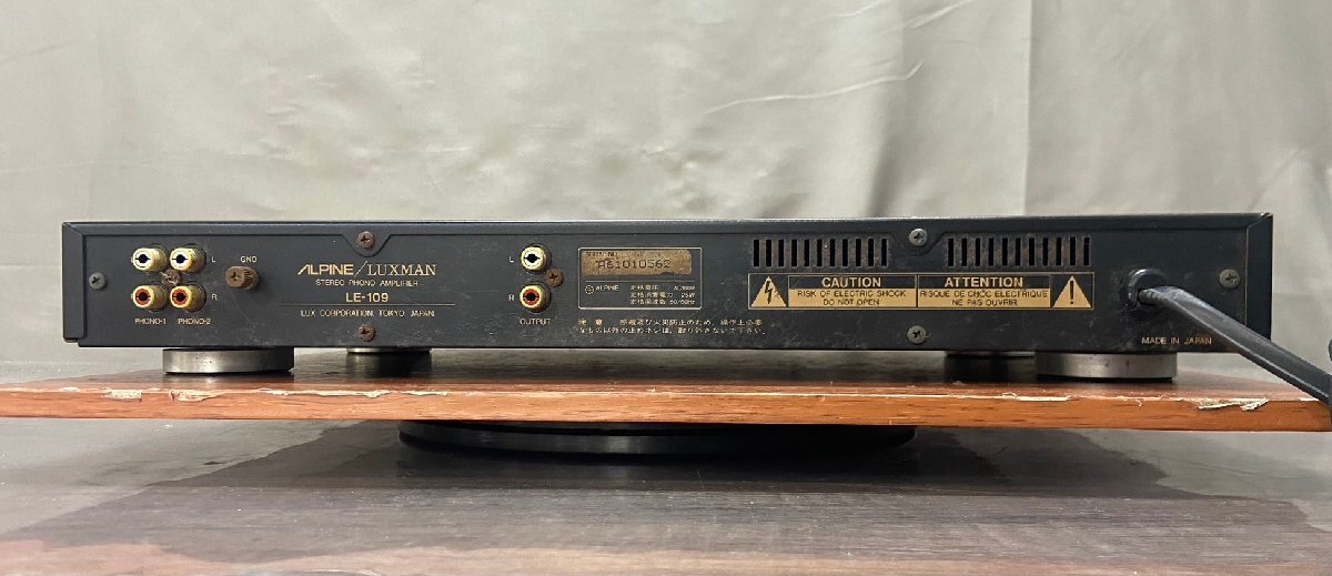 △544 中古品 オーディオ機器 フォノイコライザー LUXMAN ALPINE LE-109 ラックスマン アルパインの画像6