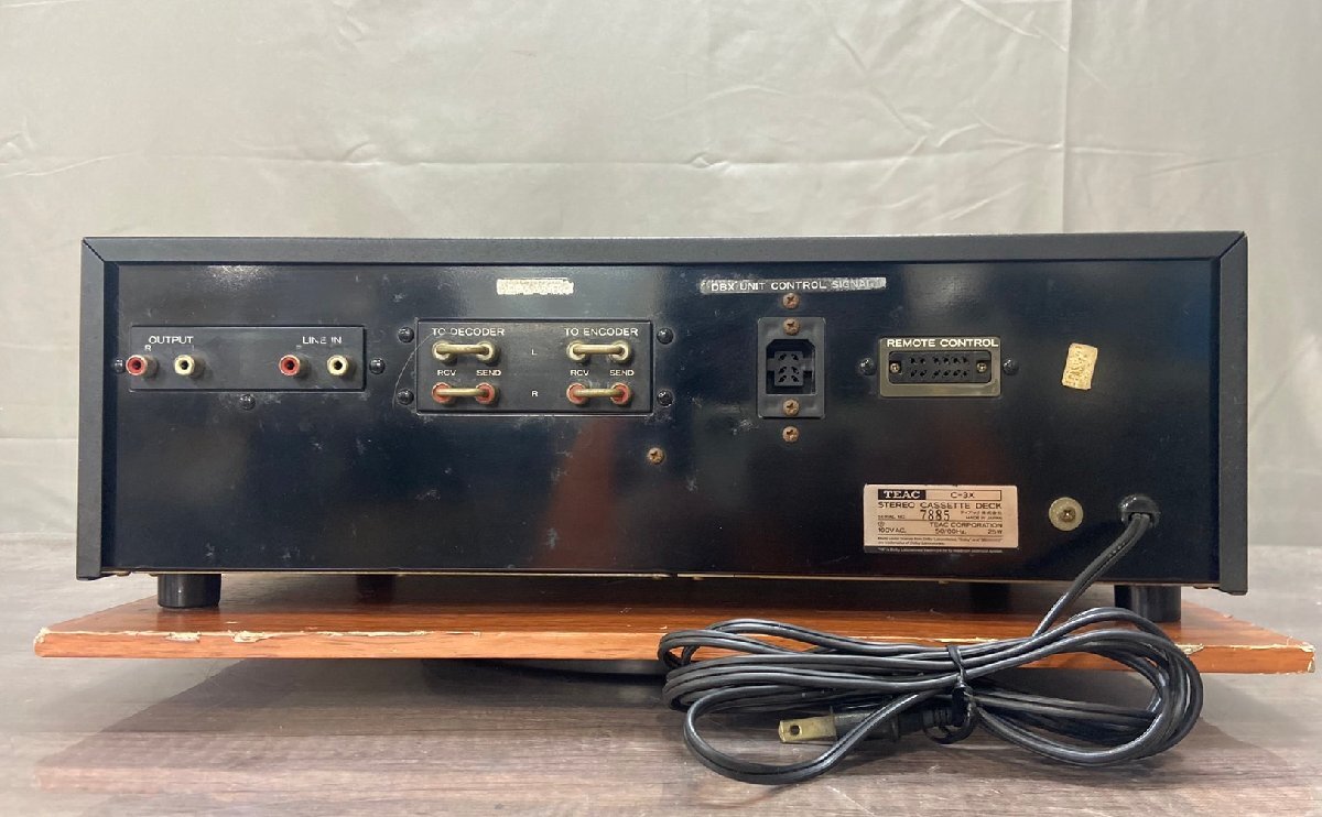 △802 ジャンク品 オーディオ機器 カセットデッキ TEAC C-3X ティアックの画像6