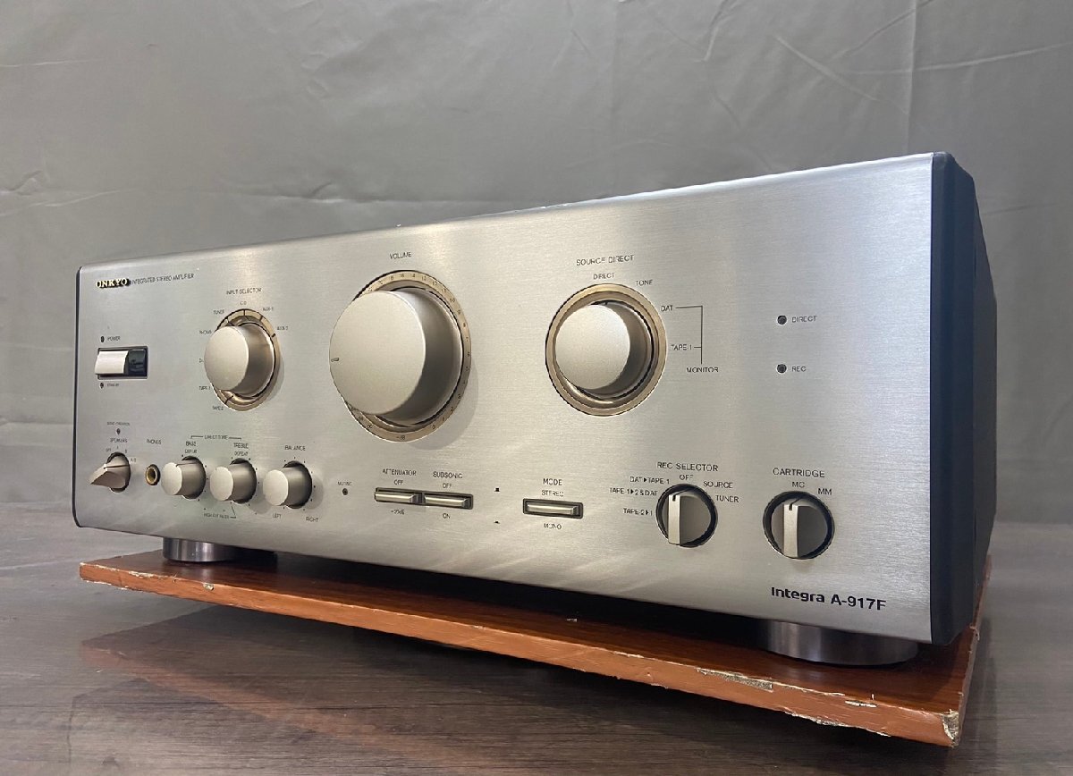 △672　ジャンク品　オーディオ機器　プリメインアンプ　ONKYO integra　A-917F　オンキョー_画像1