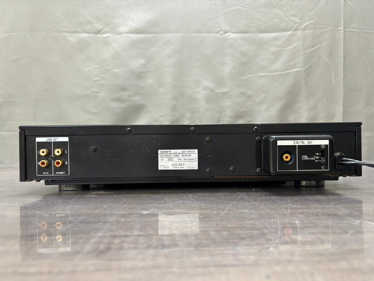 △428　ジャンク品　オーディオ機器　CDプレーヤー　SONY CDP-553ESD　ソニー_画像4