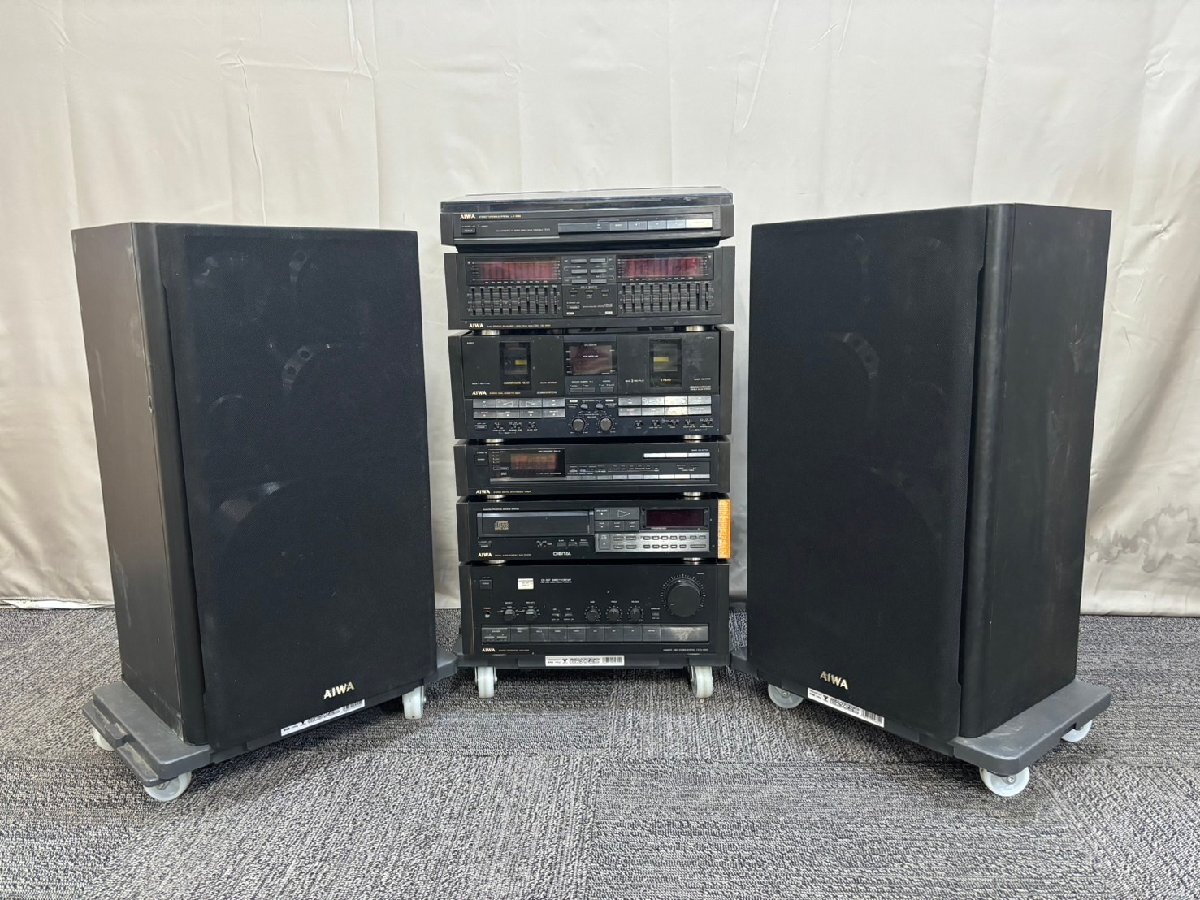 △479 現状品 オーディオ機器 システムコンポ AIWA LX-999 GE-999 FX-SW999 TX-S999 DX-S999 MX-S999 CDS-999 アカイ 【2個口発送品】の画像1