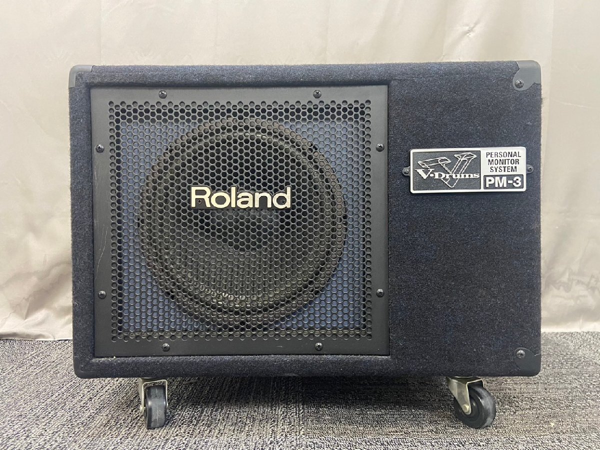 △669 ジャンク品 器材 電子ドラム用スピーカー モニターシステム Roland V-Drums PM-3 + リアスピーカー ローランドの画像2