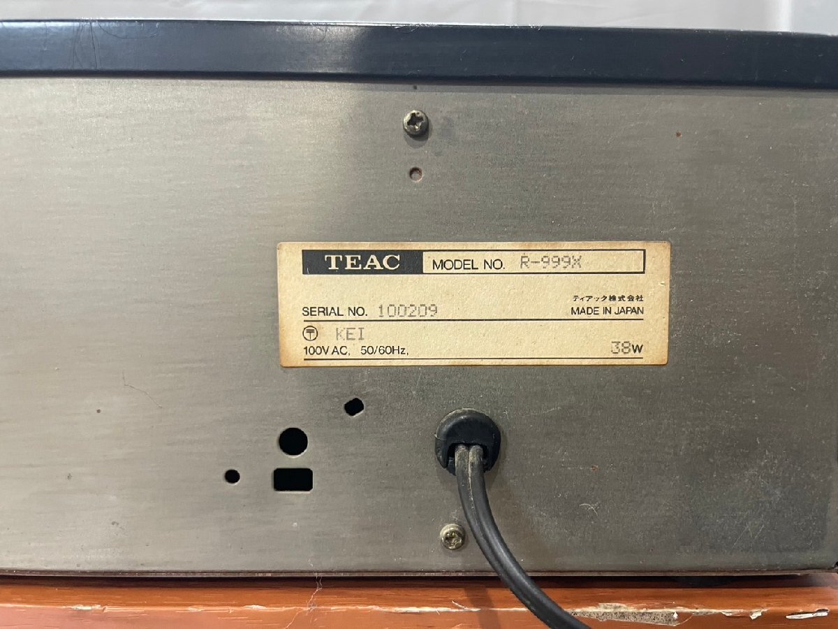△837　ジャンク品　オーディオ機器　カセットデッキ　TEAC R-999X　ティアック_画像9