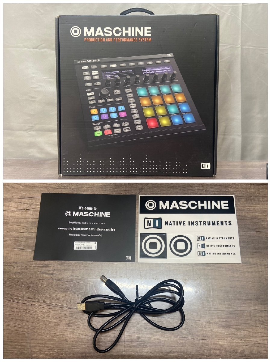 △451 現状品 器材 サンプラー NATIVE INSTRUMENTS MASCHINE MK2 BLACK ネイティブインスツルメンツ 元箱付きの画像9