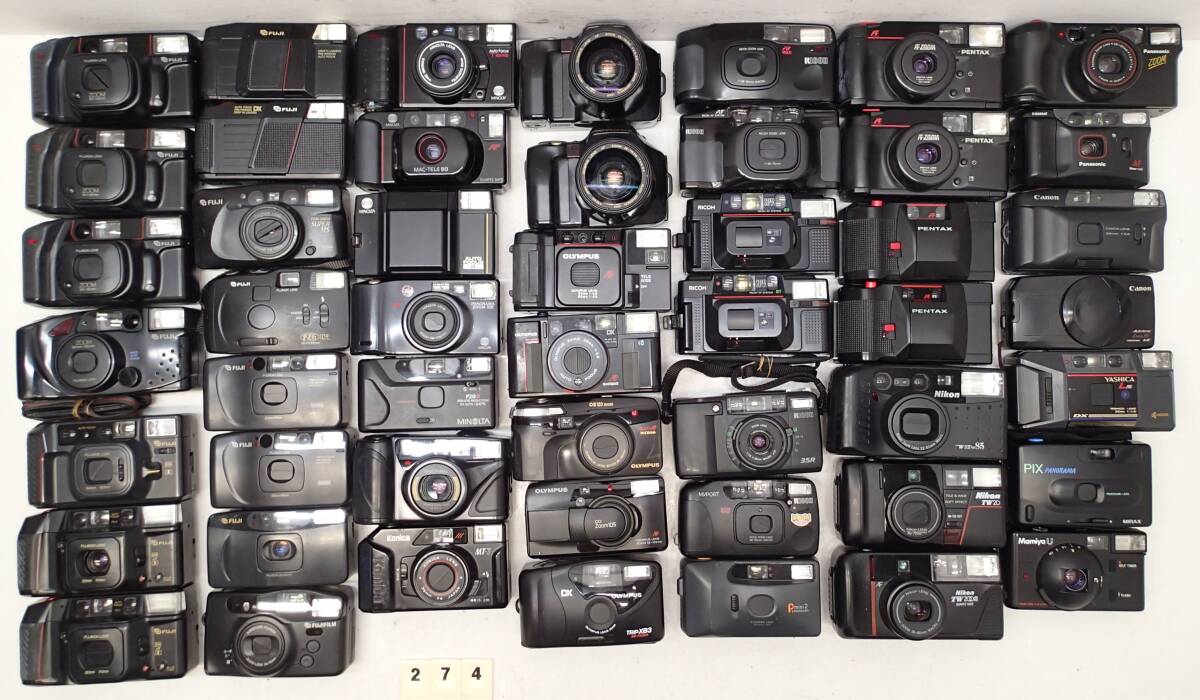 M274D 大量 ５０個 ポケット カメラ OLYMPUS AFL-S TRIP Canon Autoboy MIRAX MAMIYA RICOH FF-3D FUJI CARDIA Travel Mini 等 ジャンク_画像1
