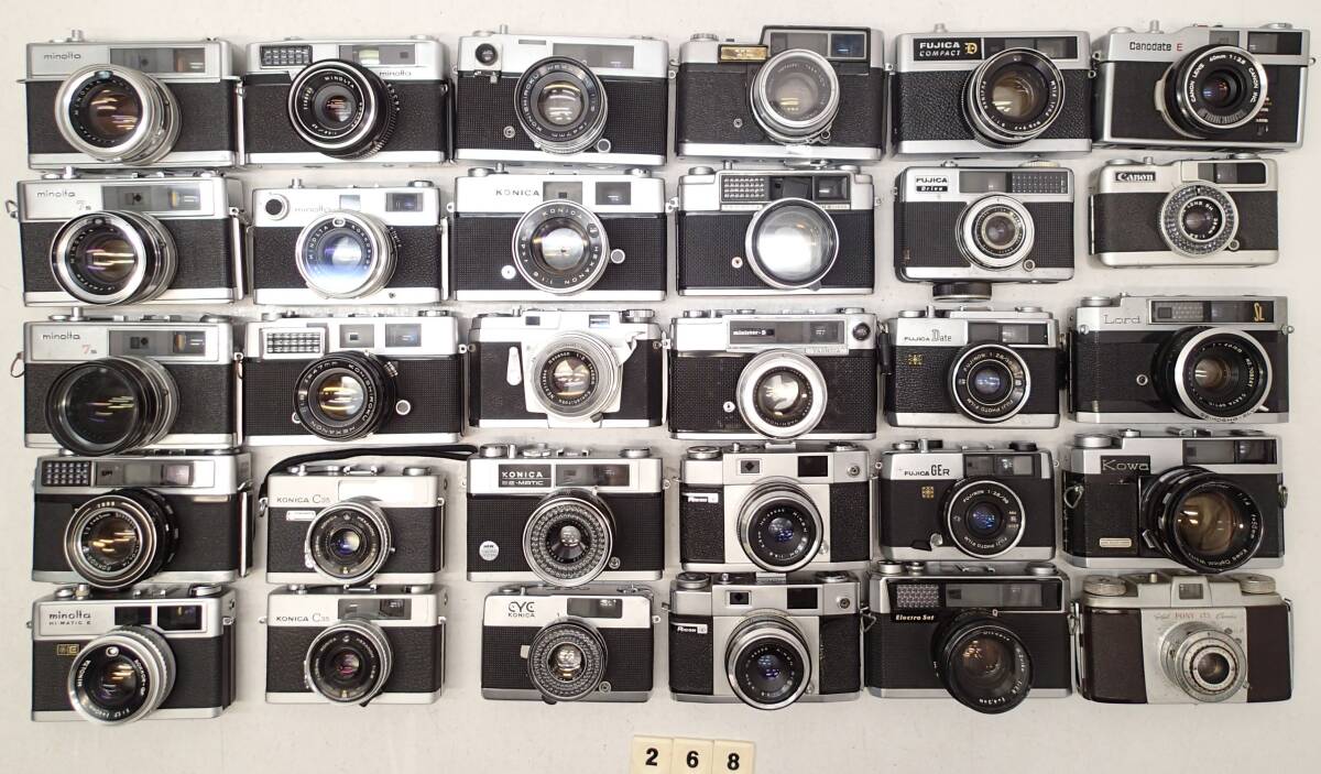 M268D 大量３０台 レンジファインダー カメラ konica C35 KOWA Canon Demi Ricoh Minolta Hi-MATIC E YASHICA PONY Lord Fujica等 ジャンクの画像1