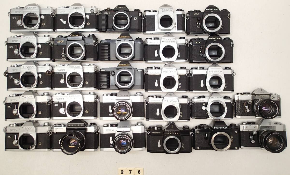 M276D MF 一眼 フィルムカメラ 大量 ２７個 CANON FT FTb EF PELLIX AL-1 R2000 T70 T50 ペンタックス LX ME KX PETRI V VⅥ 等 ジャンク