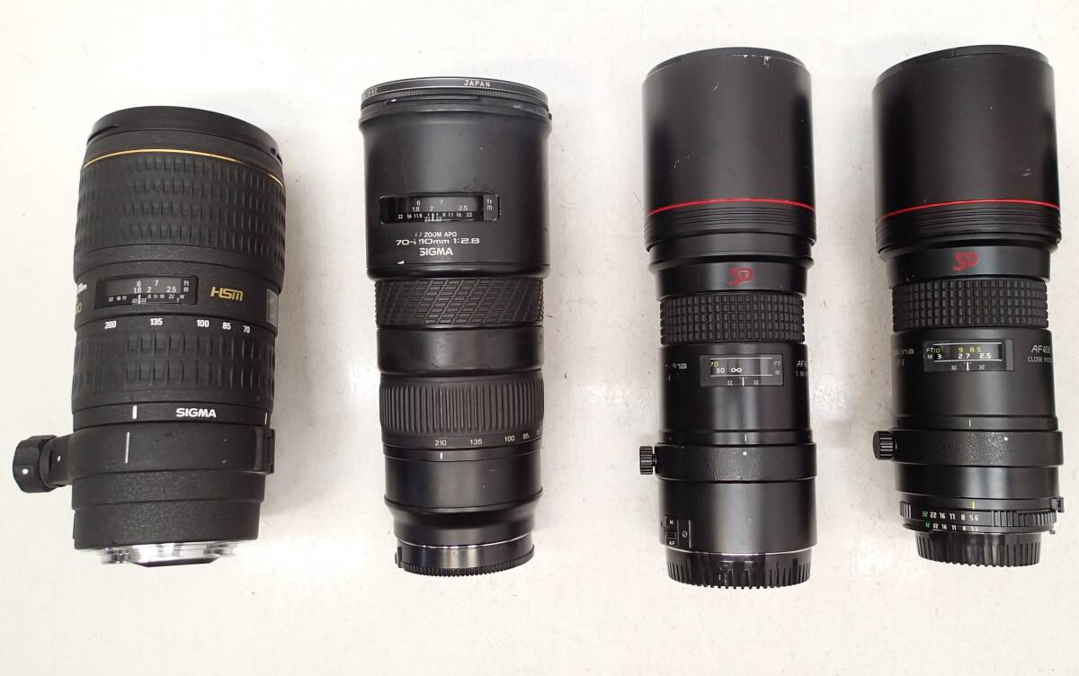 M265D ジャンク AF ロング ビッグ レンズ 大量 １３本 SIGMA Canon Nikon Minolta PENTAX マウント Tokina APO EX DG HSM Φ86 500mm 等_画像7