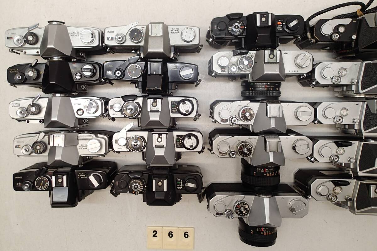 M266D 大量 ２５台 MF 一眼レフ カメラ Minolta X-7 SR-7 SRT ST101 XG-S XG7 Konica FTA AUTO REFLEX Nikomat EL F NIKKOREX 等 ジャンクの画像8