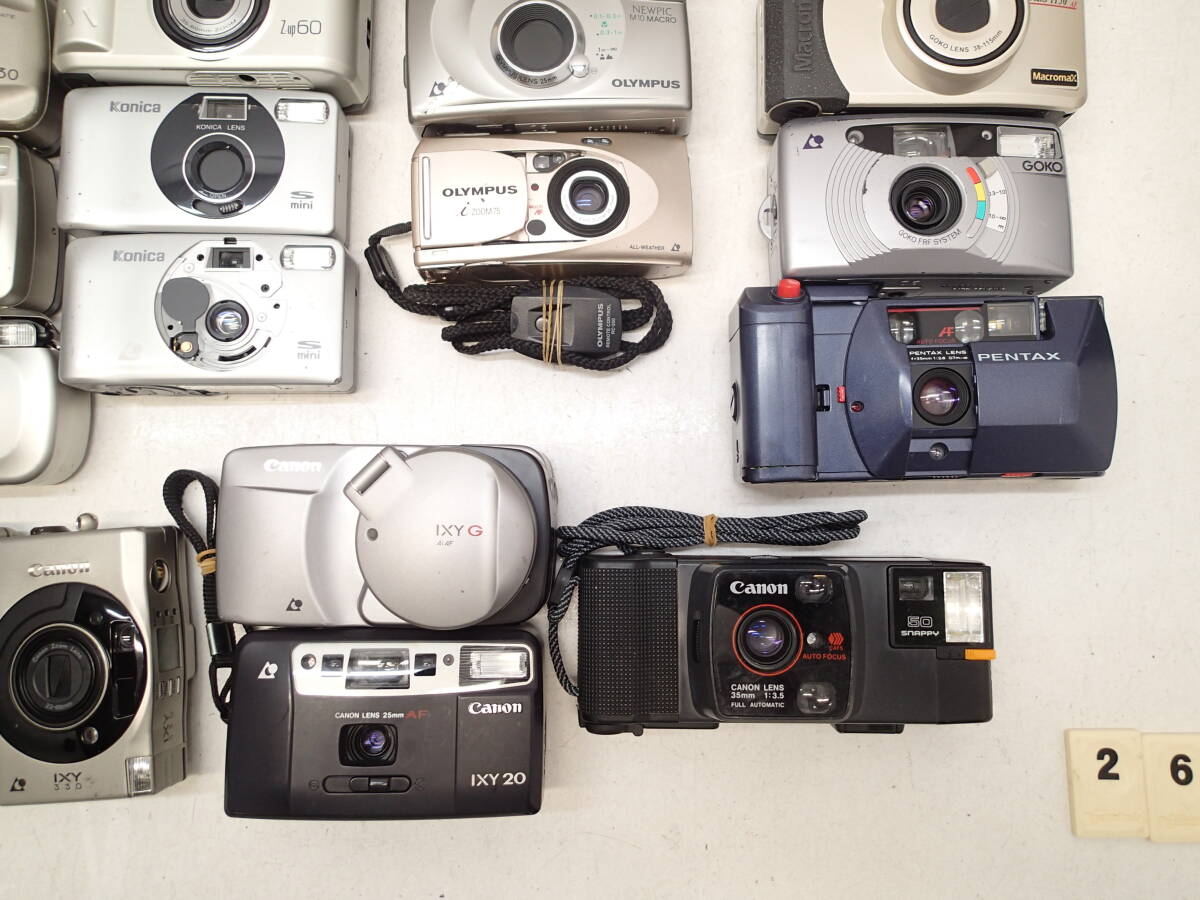 M267D 大量 ５０個 コンパクト カメラ フジ Silvi Epion Konica 現場監督 S mini Capios CANON IXY Mirai Nikon Olympus 等 ジャンクの画像8