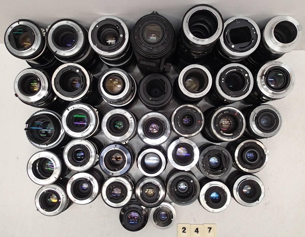 M247D 大量３７個 MF レンズ Nikon NIKKOR Q PC Micro CANON SSC FD Vivitar SOLIGOR Topman Miranda Olympus E ZUIKO YASHINON等 ジャンクの画像9